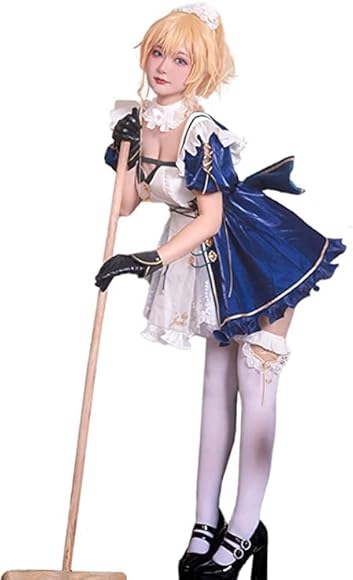 Amazon.co.jp: [TOPTAO] 原神 ジン グンヒルド コスプレ メイド服 ミニ
